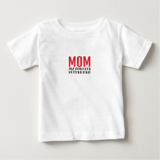 Camiseta De Bebé Mom My Forever Superhero black red