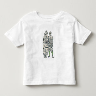 Camiseta De Bebé Momia de Halloween que practica surf