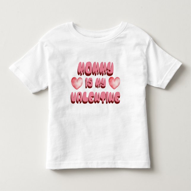 Camiseta De Bebé Mommy is my Valentine (Anverso)