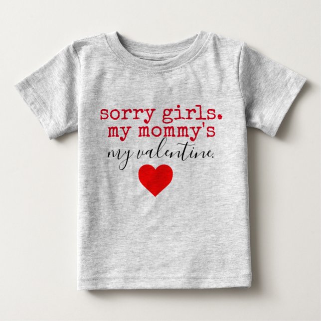 Camiseta De Bebé mommy valentine (Anverso)