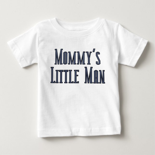 Camiseta De Bebé mommys little man (Anverso)