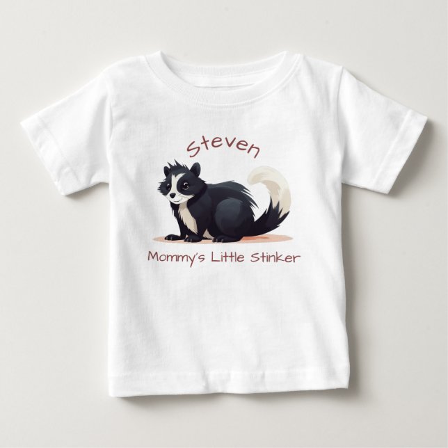 Camiseta De Bebé Mommys Little Stinker Cute Skunk (Anverso)