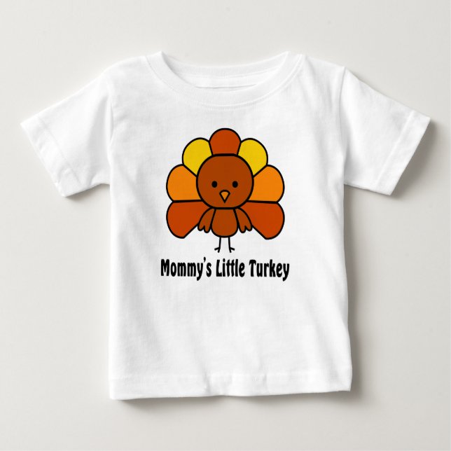 Camiseta De Bebé Mommys Little Turkey (Anverso)