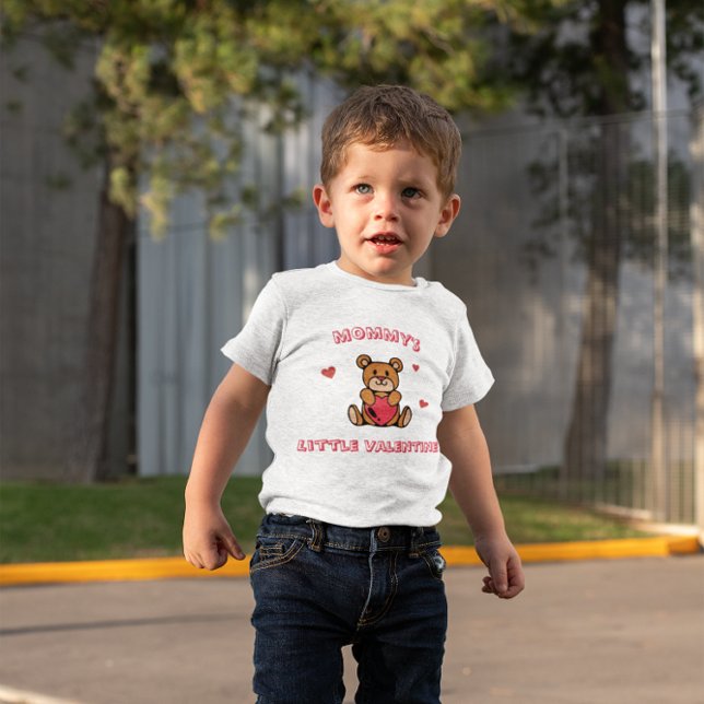 Camiseta De Bebé Mommy's Little Valentine Teddy Bear Heart (Subido por el creador)