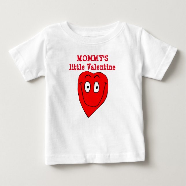 CAMISETA DE BEBÉ MOMMY'S PEQUEÑA VALENTINE (Anverso)