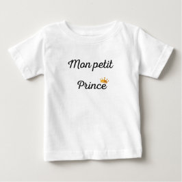 Camiseta De Bebé mon petit príncipe