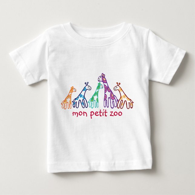 Camiseta De Bebé mon petit zoo (Anverso)