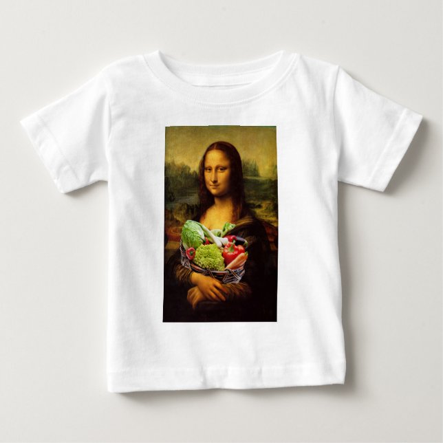 Camiseta De Bebé Mona Lisa ama a las verduras (Anverso)