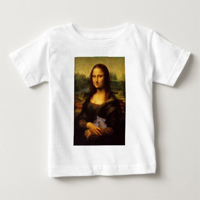 Camiseta De Bebé Mona Lisa Con Hamster (Anverso)