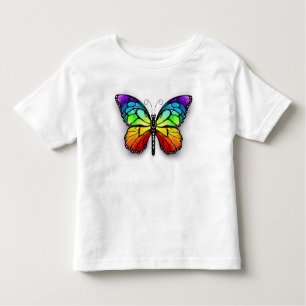 Camiseta De Bebé Monarca de mariposa arco iris