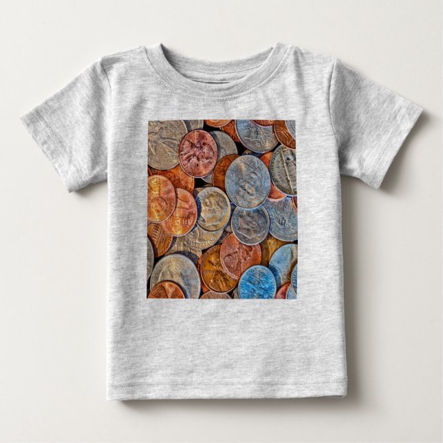 Camiseta De Bebé Moneda acuñada (Anverso)