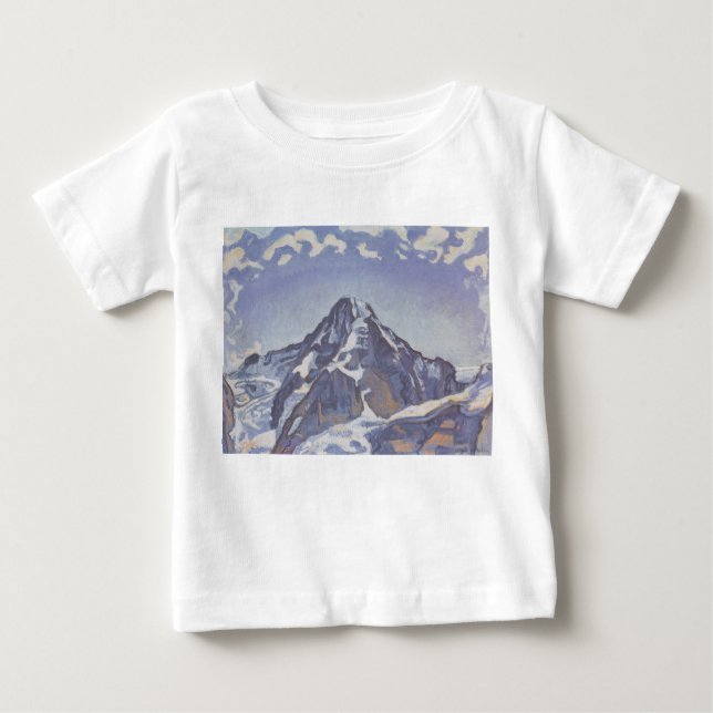Camiseta De Bebé Monje Monje Con Nubes (Ferdinand Hodler) (Anverso)