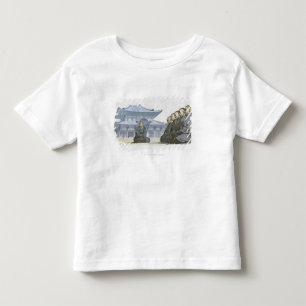 Camiseta De Bebé Monjes budistas de zen que se arrodillan fuera del