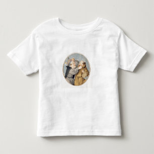 Camiseta De Bebé Monjes T31130 dos que luchan, 1690 (w/c, tinta,