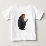 Camiseta De Bebé Monkey as Nerd with Book<br><div class="desc">This design is the perfect gift for a birthday,  Christmas and other celebrations. It is suitable for women,  men and kids.</div>