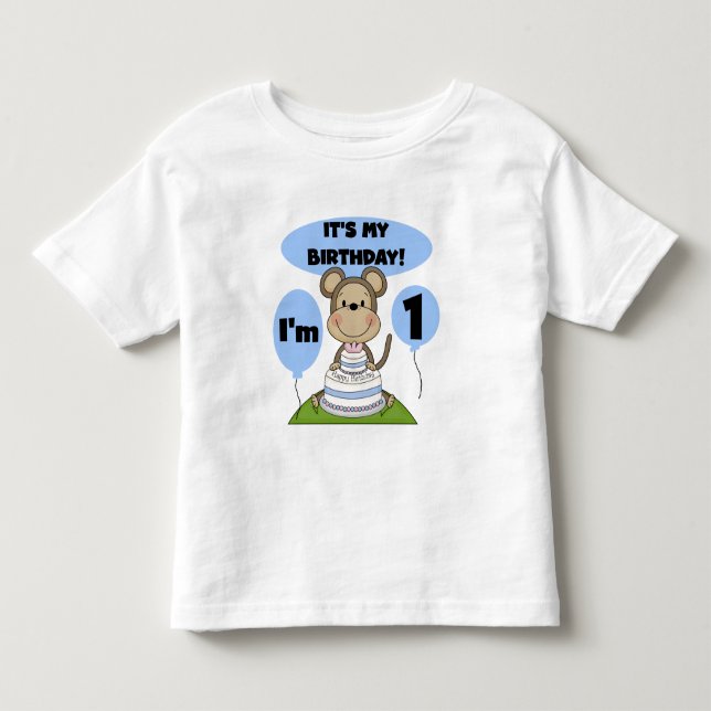Camiseta De Bebé Monkey Birthday Boy 1 (Anverso)