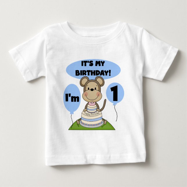Camiseta De Bebé Monkey Birthday Boy 1 (Anverso)