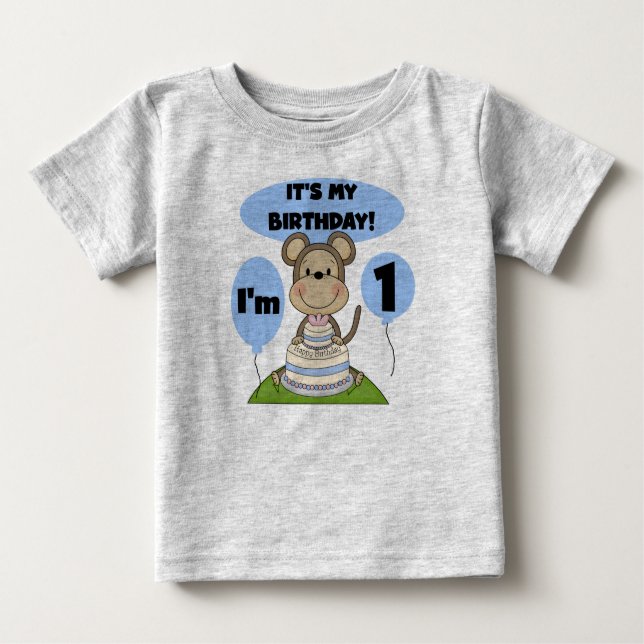 Camiseta De Bebé Monkey Birthday Boy 1 (Anverso)