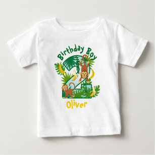 Camiseta De Bebé Monkey Birthday Shirt Segundo Monkey Birthday Boy