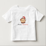 Camiseta De Bebé Monkey Christmas Snow Winter Animals Monkeys<br><div class="desc">The monkey at Christmas with a Santa hat. Funny animals with gifts and snow for the holidays. A sweet Christmas greeting. Monkeys are cute animals and perfect for Christmas.</div>