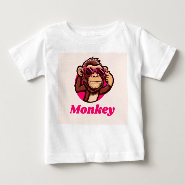 Camiseta De Bebé monkey cool baby t shirt (Anverso)