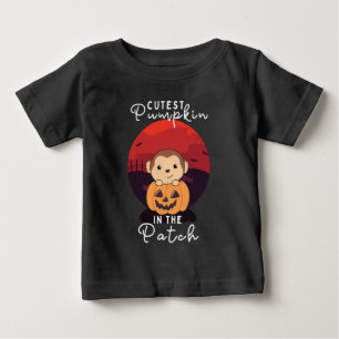 Camiseta De Bebé Monkey Happy Halloween La Calabaza Más Cuesta En E