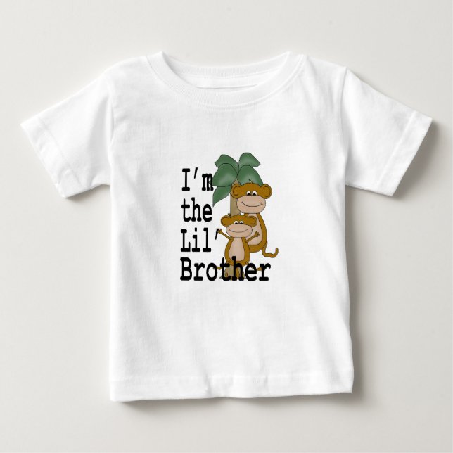 Camiseta De Bebé Monkey Little Brother (Anverso)