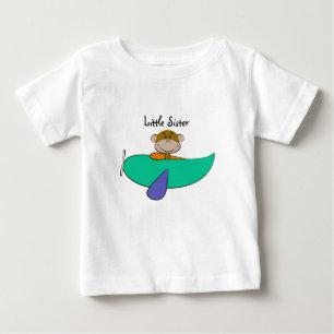 Camiseta De Bebé Monkey Little Sister