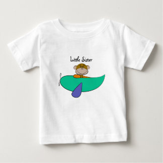 Camiseta De Bebé Monkey Little Sister