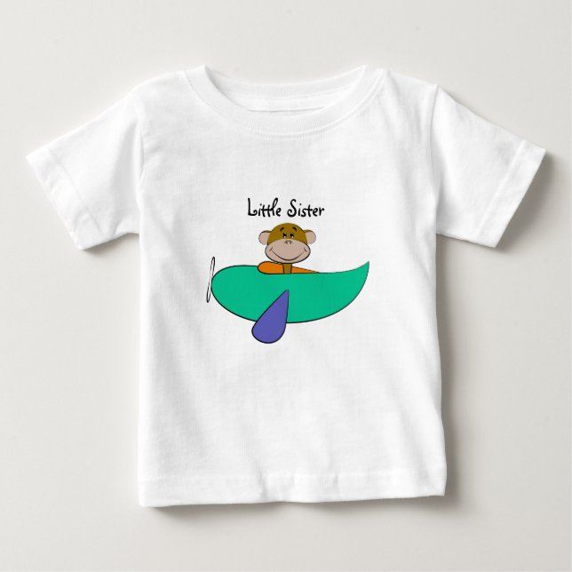 Camiseta De Bebé Monkey Little Sister (Anverso)