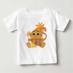 Camiseta De Bebé Monkey Nerd
