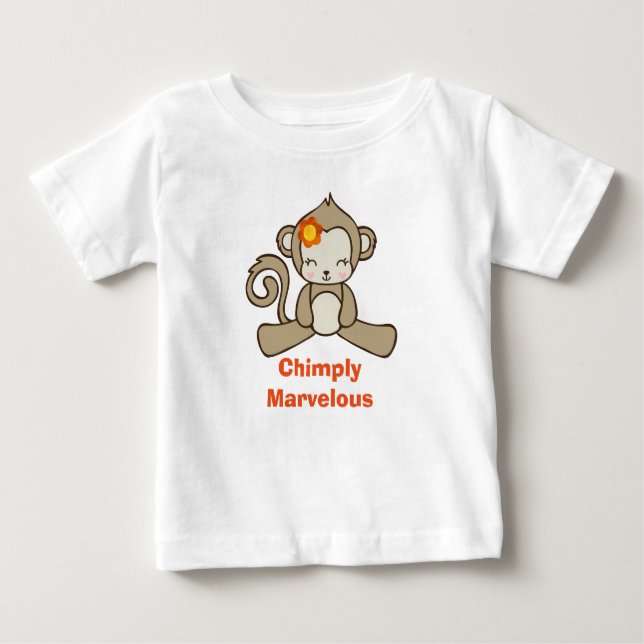 Camiseta De Bebé Monkey Pun Gracioso Diciendo Con Un Mono Aburrido (Anverso)