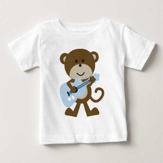 Camiseta De Bebé Monkey Rockstar (Anverso)