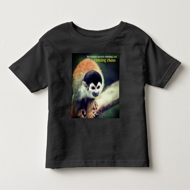 Camiseta De Bebé Mono ardilla en el árbol (Anverso)
