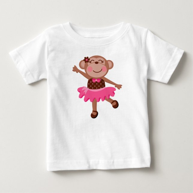 Camiseta De Bebé Mono Bailarina Bodysuit de Niña con Tutú (Anverso)