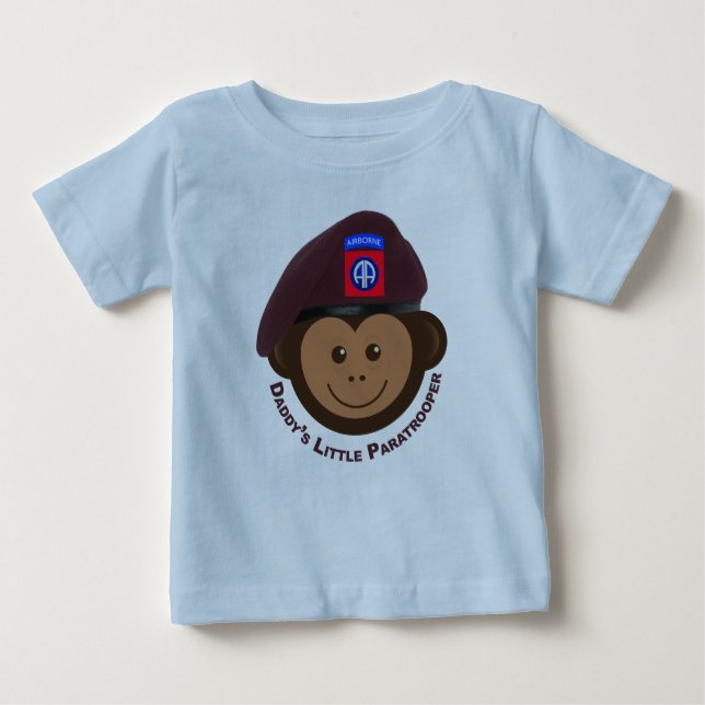 Camiseta De Bebé Mono bebé "Paracaidista de papá" (Anverso)