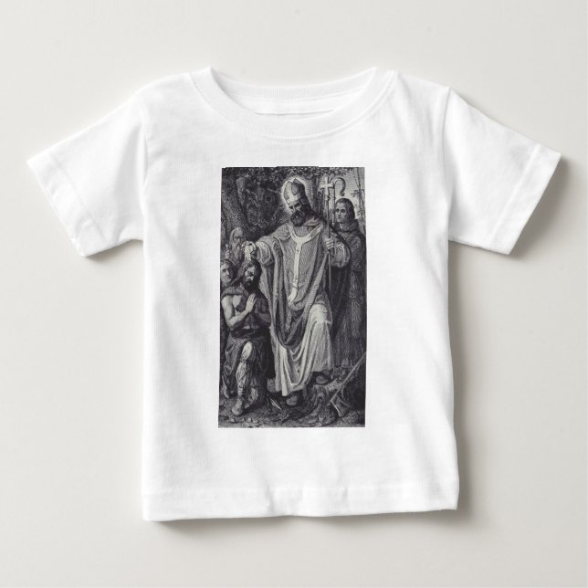 Camiseta De Bebé Mono benedictino inglés de Saint Boniface (Anverso)