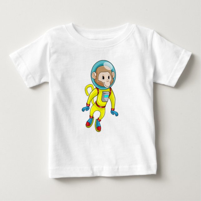 Camiseta De Bebé Mono como astronauta (Anverso)