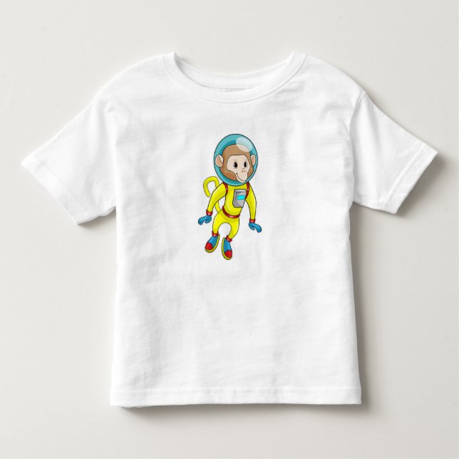 Camiseta De Bebé Mono como astronauta (Anverso)