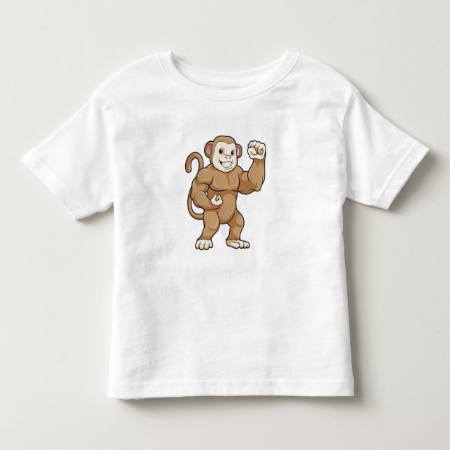 Camiseta De Bebé Mono como constructor de cadáveres en Bodybuilding (Anverso)