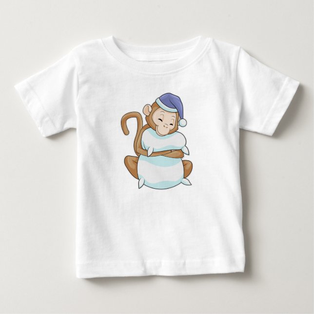 Camiseta De Bebé Mono con almohada y cabeza de espiga (Anverso)