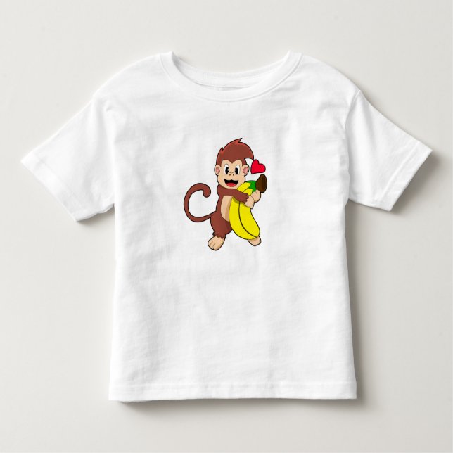Camiseta De Bebé Mono con banana (Anverso)