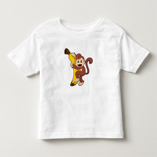 Camiseta De Bebé Mono con banana (1).PNG (Anverso)