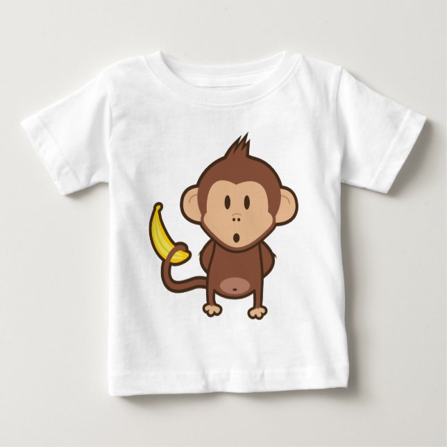 Camiseta De Bebé Mono con el plátano (Anverso)