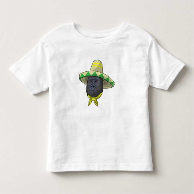 Camiseta De Bebé Mono con gorra de paja (Anverso)