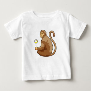 Camiseta De Bebé Mono con Lollipop