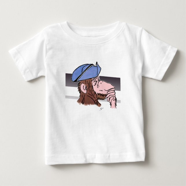 Camiseta De Bebé Mono con pensamiento revolucionario para niños peq (Anverso)