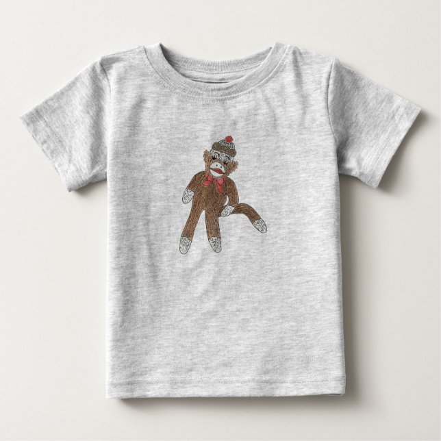 Camiseta De Bebé Mono de calcetín (Anverso)