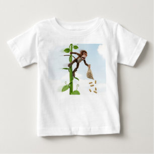 Camiseta De Bebé Mono de dibujos animados 3D aventurero deslizándos