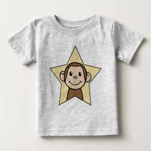 Camiseta De Bebé Mono de dibujos animados lindos con sonrisa de ore